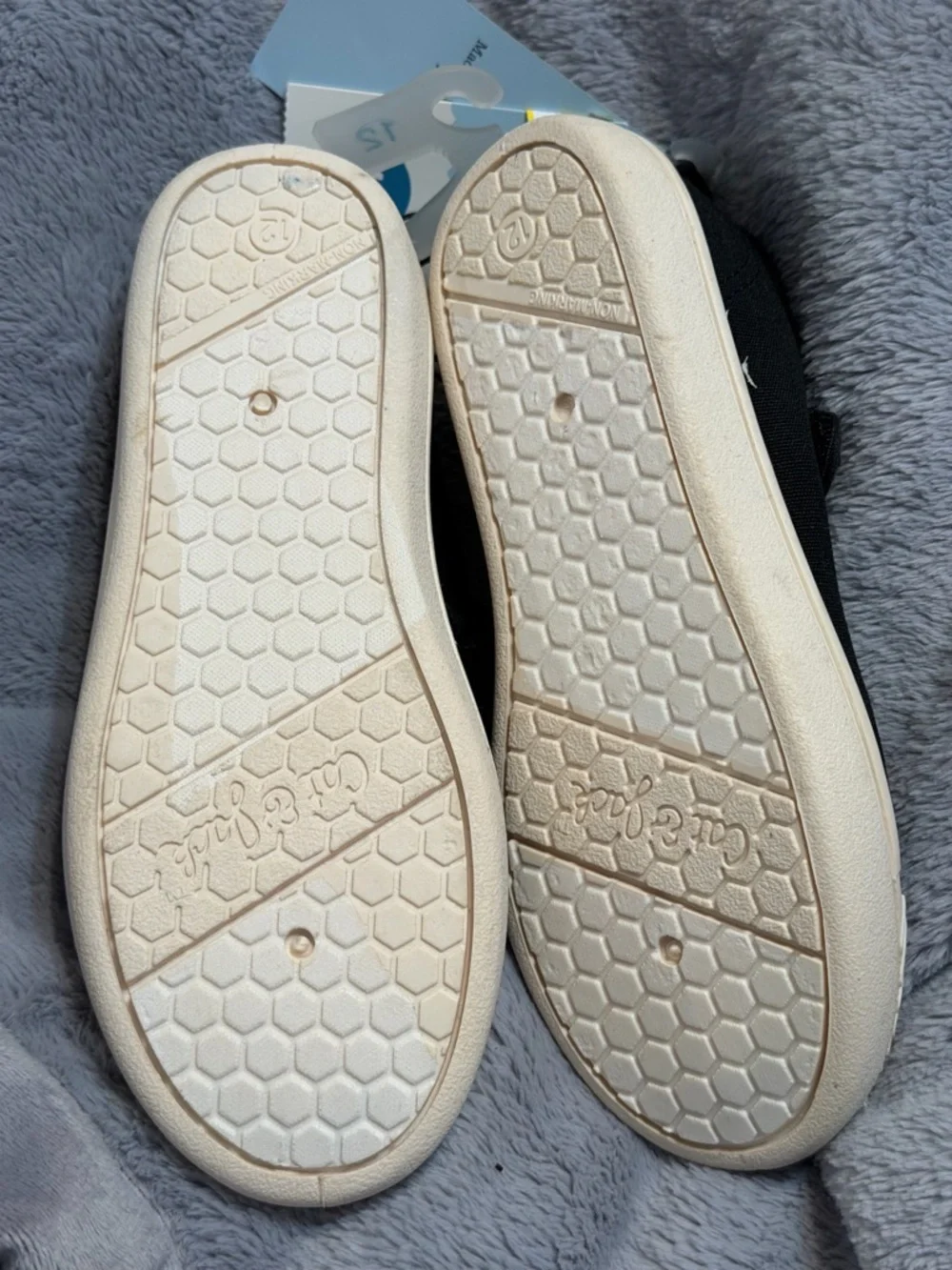 Cat & Jack Black Mary Jane Sneakers with Cream Toe Caps
